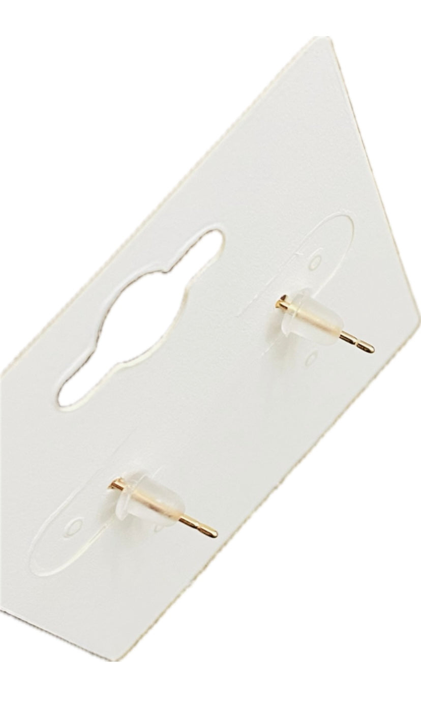 Drip Glazed Earrings - Peach, Ivory, Gold