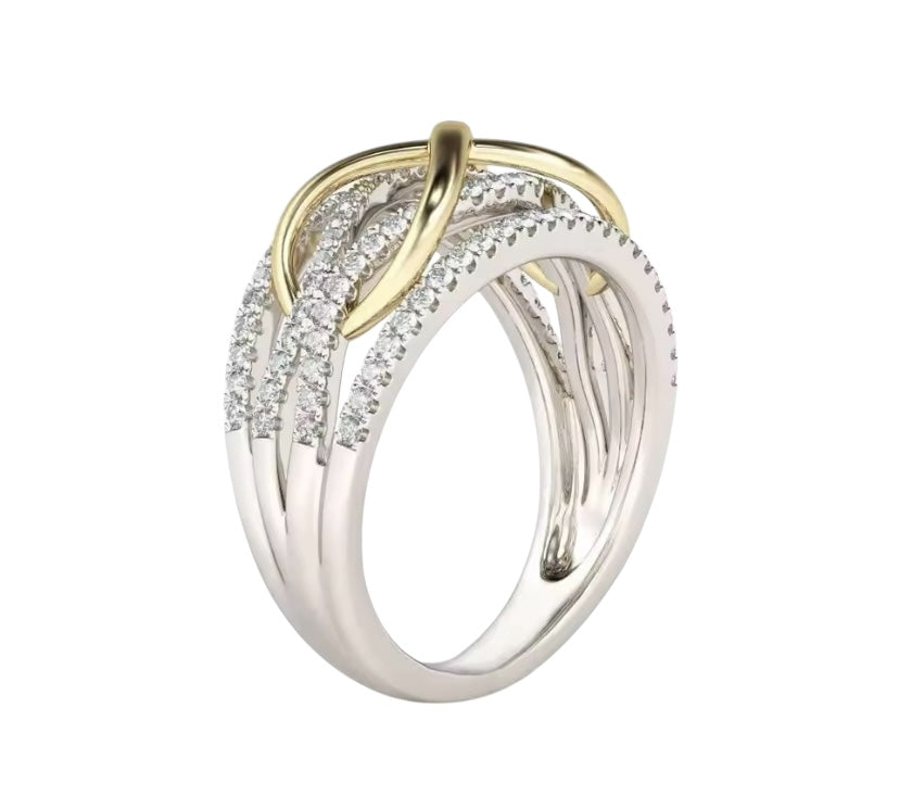 Infinity Bowknot Love Ring - 925 Sterling Silver & Shining Cubic Zircon Stones