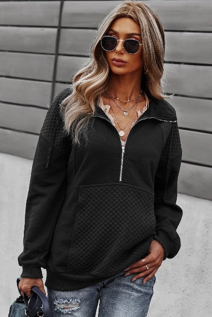 Women's Zip Up Solid Hoodie Pullover