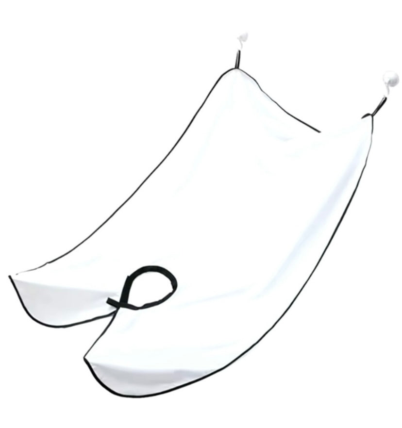 Men's Shaving Apron - Beard Shaving Care. White Color