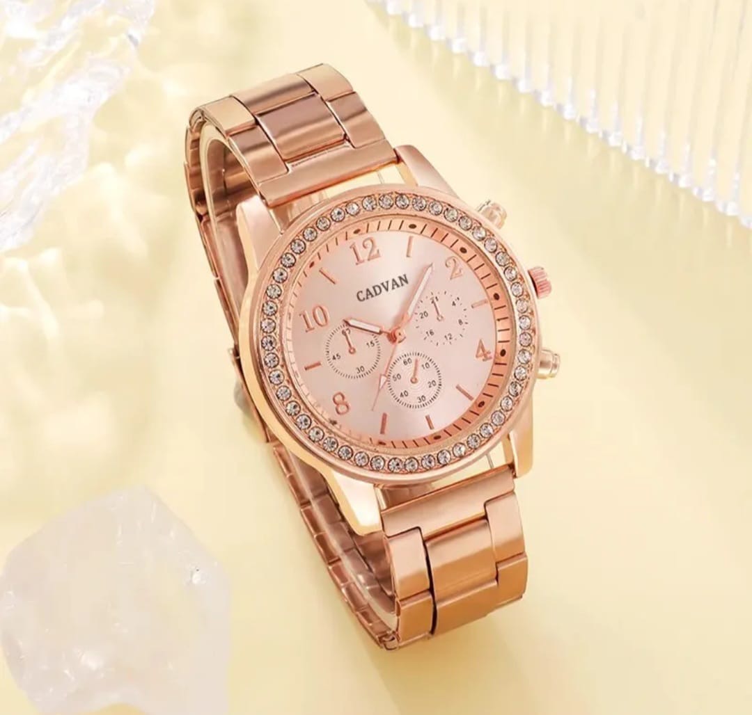 Rose Gold 6 Piece Rhinestone Jewelry Set