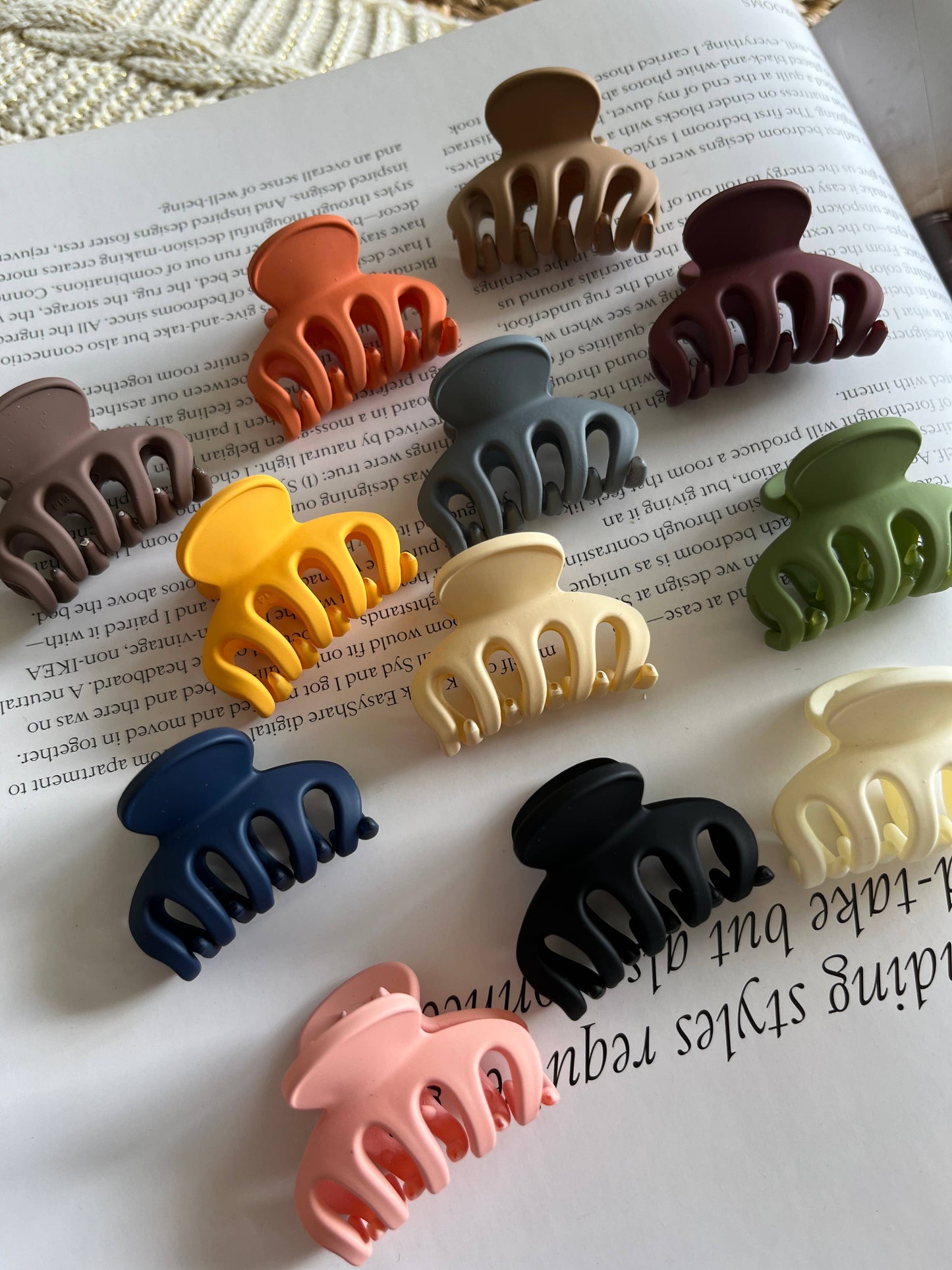 Small Wavy Hair Claw Clips - Sold Individually