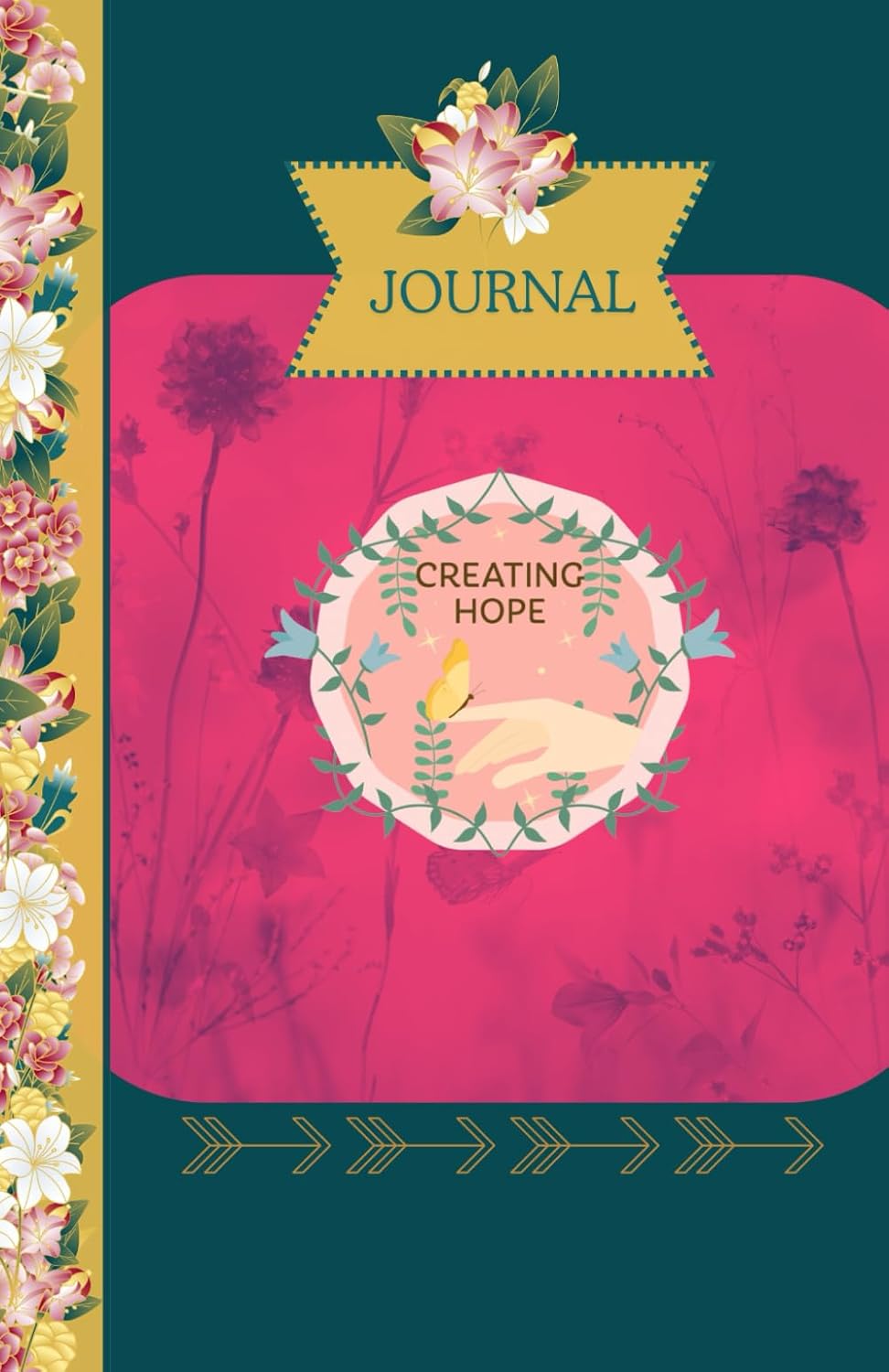 Women's HOPE Small Notebook. Lined Paper Journal, With Four Different Page Designs