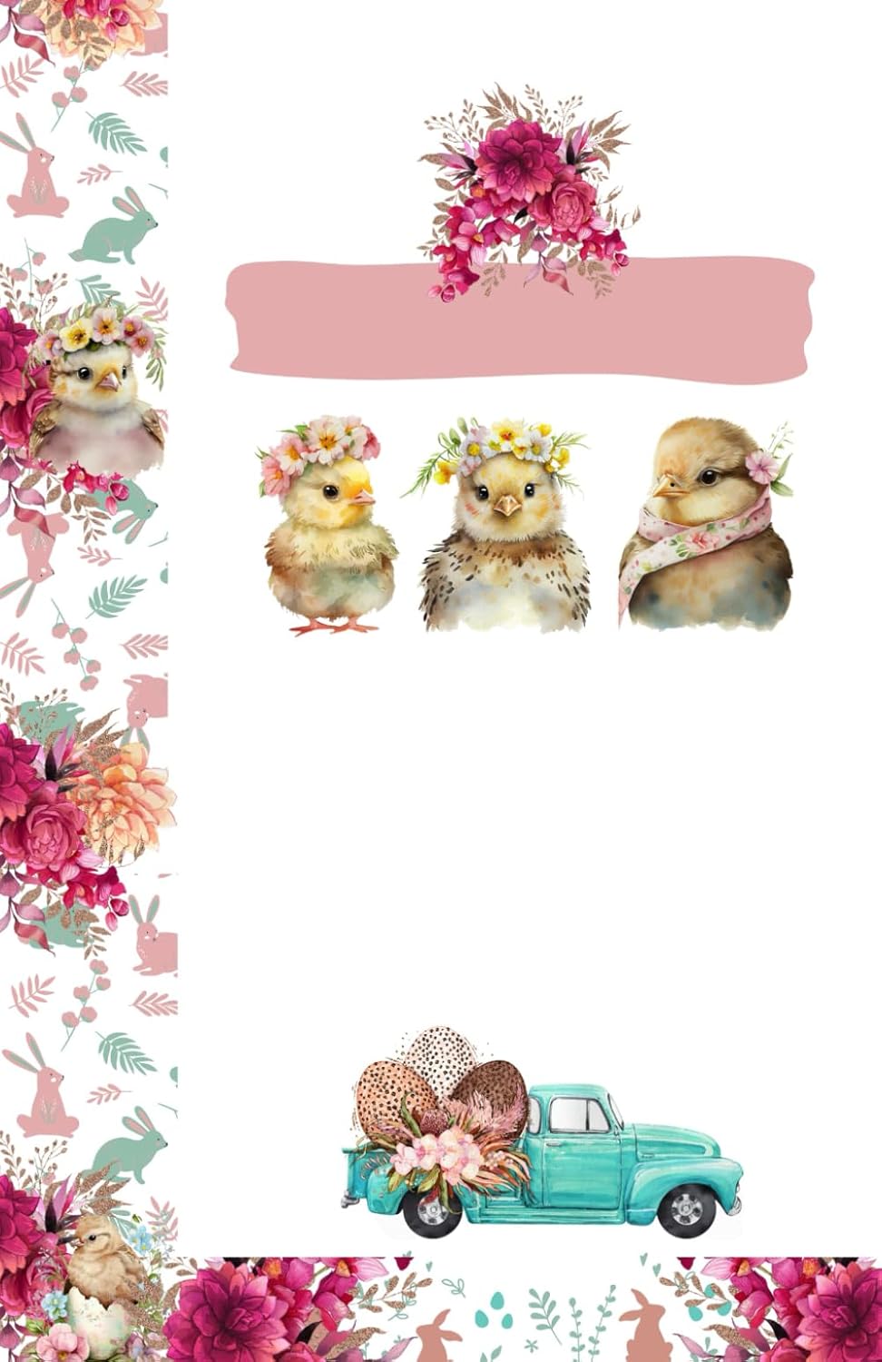 Coquette Inspired SPRING Notebook - WHITE Cover