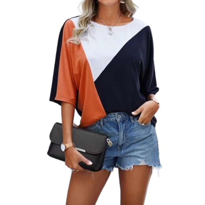 Women's Dolman Half Sleeve Loose Top