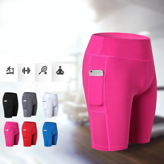 Women's Yoga Shorts With Phone Pocket