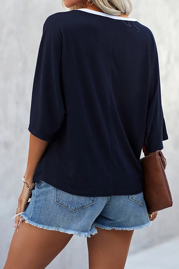 Women's Dolman Half Sleeve Loose Top