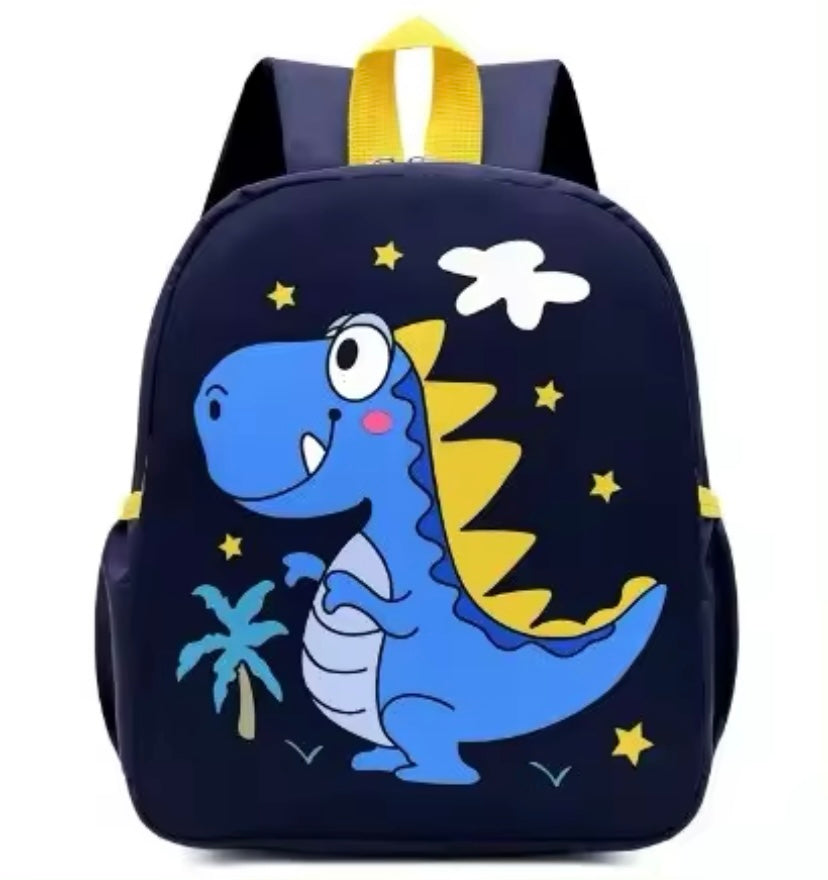 Mini Navy Blue Dinosaur Backpack - Toddler, Preschool, Kindergarten, Etc.