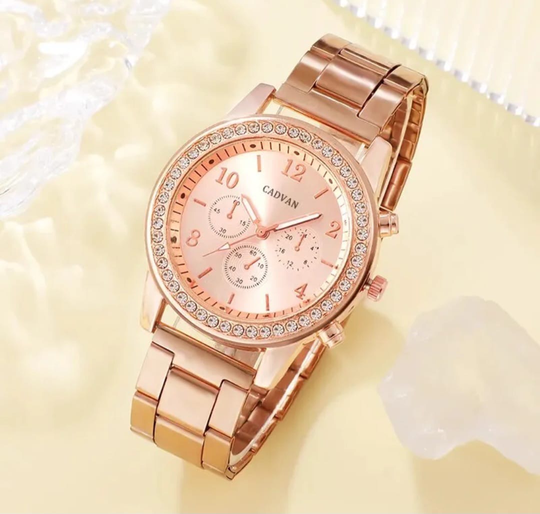 Rose Gold 6 Piece Rhinestone Jewelry Set