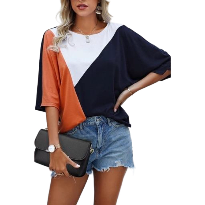 Women's Dolman Half Sleeve Loose Top