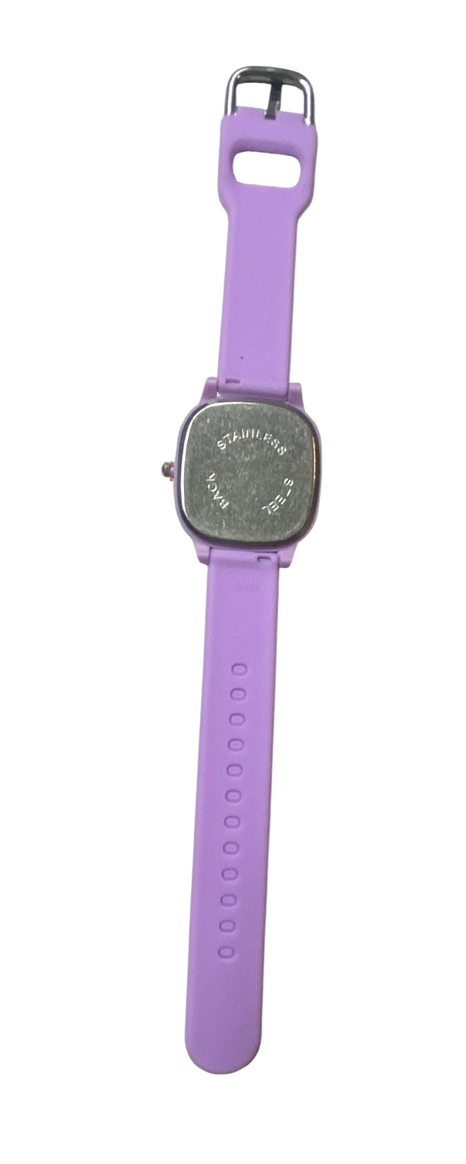 Purple Adjustable Analog Watch With Stainless Steel Back