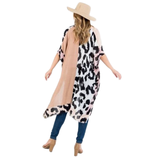 ANIMAL SKIN PATCH KIMONO