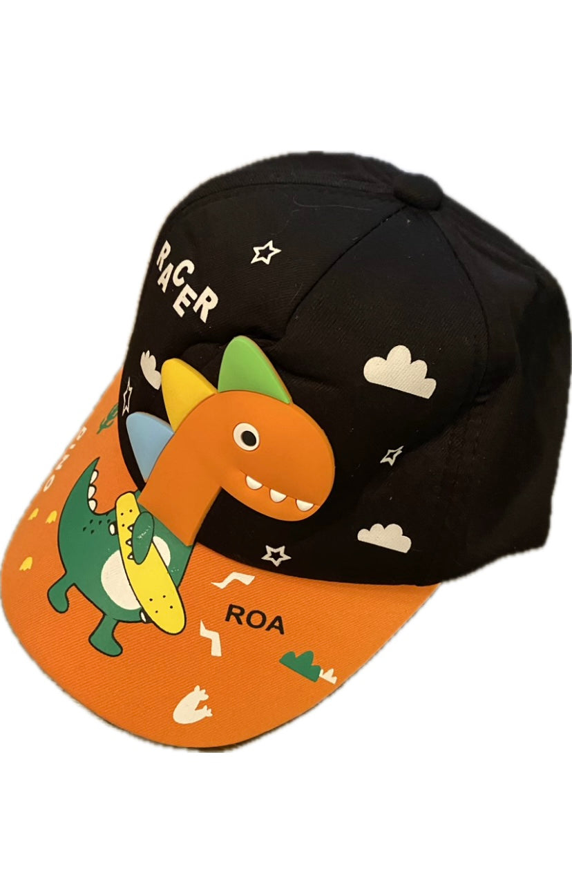 Toddler Adjustable Dino Skateboarding Hat