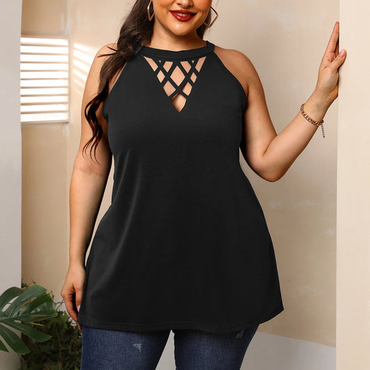 Plus Size Vest Tops for Women Clothing 2024 Summer Sexy Large Size