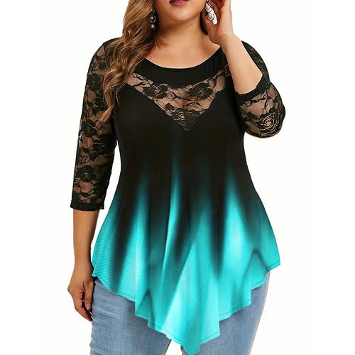 Women's Top, Summer, Short Sleeve, Plus Size