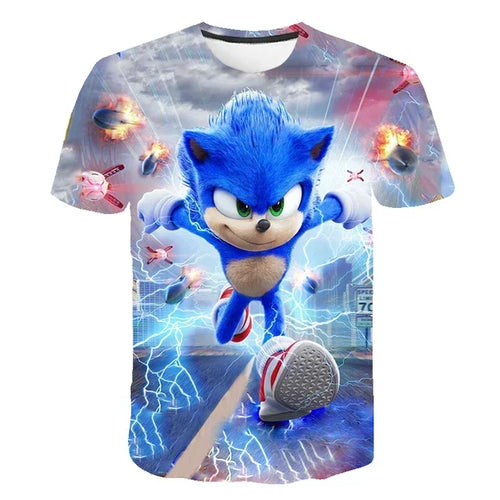 Sonic TShirt Kids Clothing Boys Cartoon Game Super Sonic