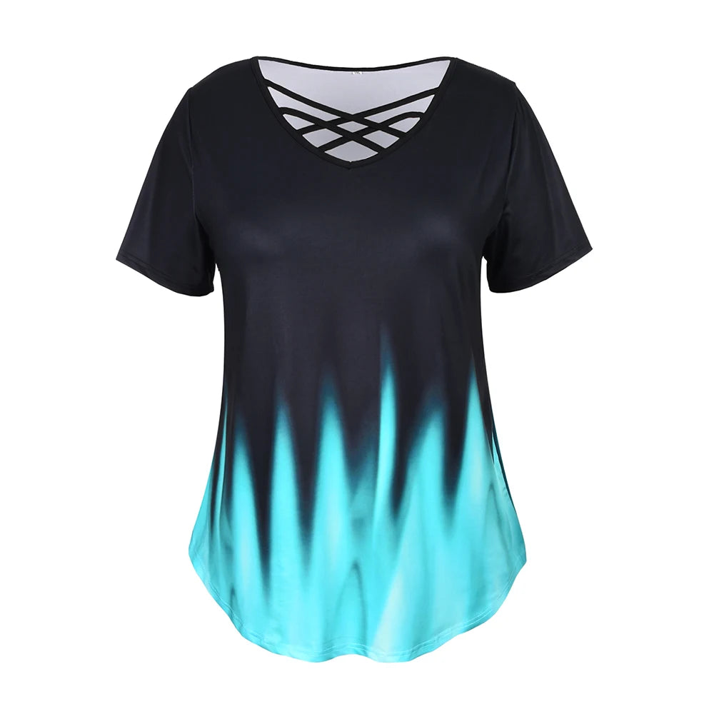 Women's Top, Summer, Short Sleeve, Plus Size