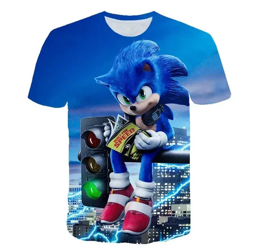 Sonic TShirt Kids Clothing Boys Cartoon Game Super Sonic