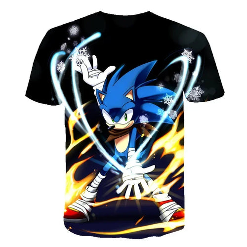 Sonic TShirt Kids Clothing Boys Cartoon Game Super Sonic