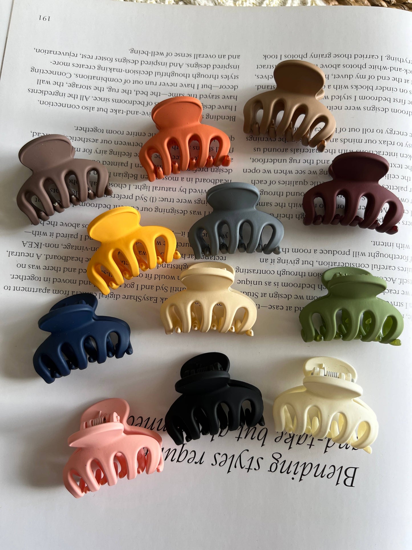 Small Wavy Hair Claw Clips - Sold Individually