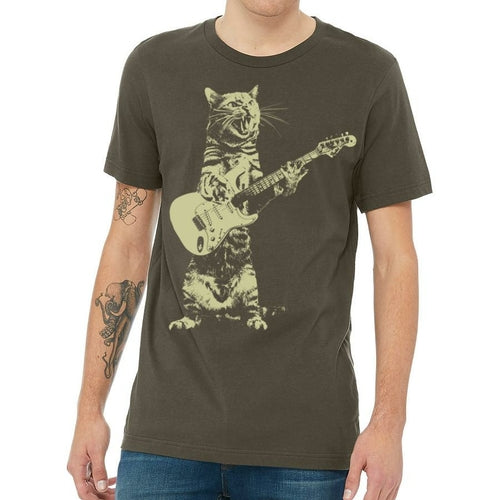 Men's Cat Playing Guitar T-Shirt