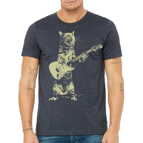 Men's Cat Playing Guitar T-Shirt