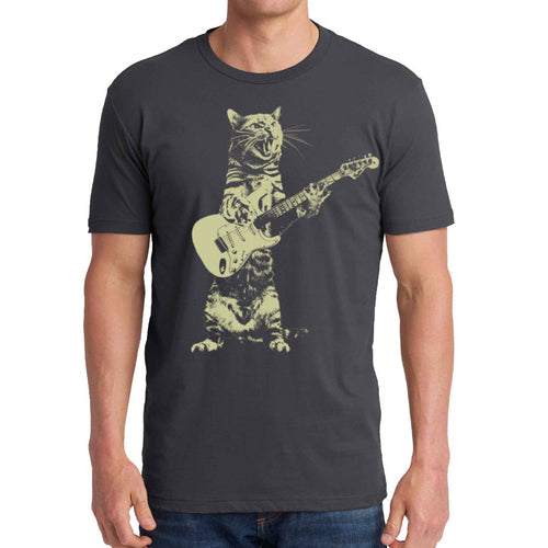 Men's Cat Playing Guitar T-Shirt