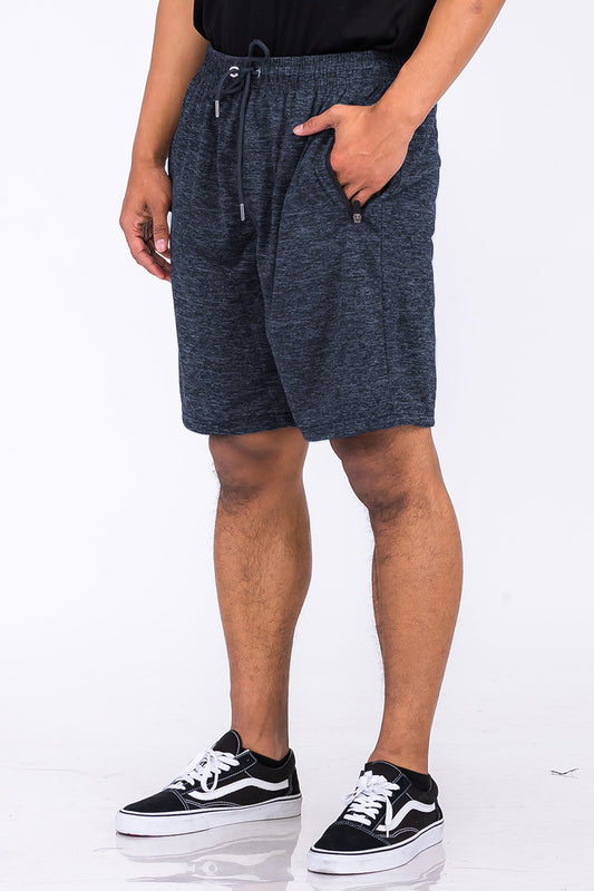 Men's Marbled Light Weight Active Shorts Drawstring