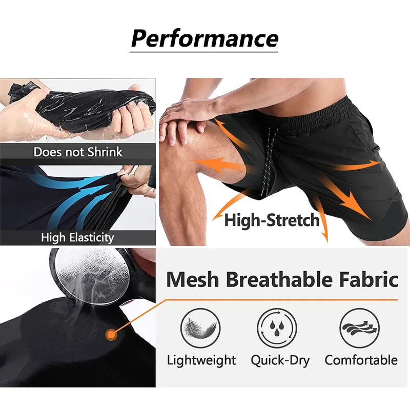 Men's 2 in-1 Compression Shorts Activewear